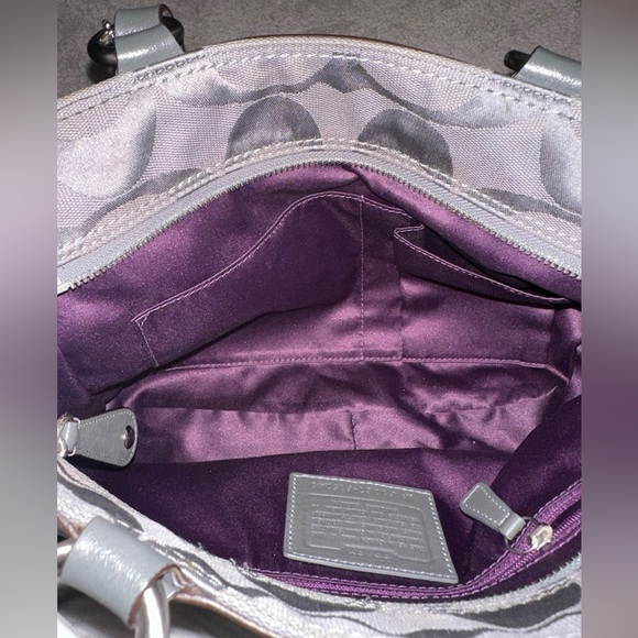 Coach Gray Studded Shoulder Bag! - Picture 2 of 7